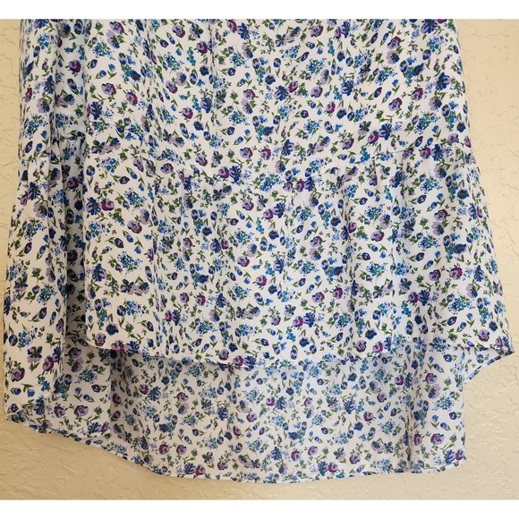 New H by Halston Women's Ditsy Floral Hi-Low Midi Skirt Light & Flowy Fe… - Picture 5 of 16